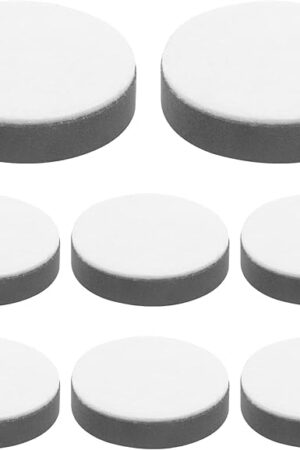 8 Pcs Self-Adhesive Furniture Bed Risers, Round Table Risers Adds 1/2" Height with Felt Pad,Black