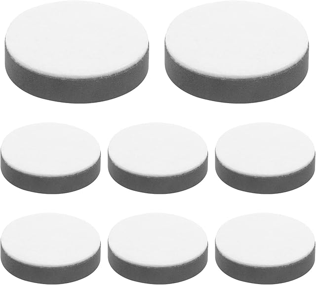 8 Pcs Self-Adhesive Furniture Bed Risers, Round Table Risers Adds 1/2" Height with Felt Pad,Black