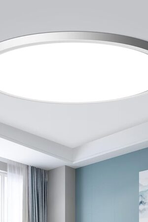 12 Inch LED Flush Mount Ceiling Light Fixture, 5000K Daylight White, 24W(240W Equivalent), 3200LM, Slim Modern Ceiling Lamp, Flat Round Ceiling Lighting for Bedroom Hallway Kitchen