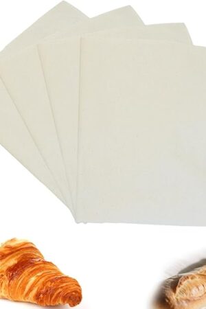 100% Organic Cotton Bread Cloth for Rising - Breathable Tea Towel for Bread Making - Unbleached Baking Towels - Bread Basket Cloth Napkin - 28" (Natural - 4 Pack)