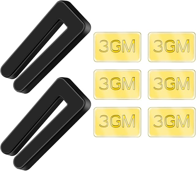 8 PCS Ceiling Fan Blade Balancing Kit, 2 Set Ceiling Fan Balancing Kit Including 2 pcs Plastic Fan Balancing Clips and 6 PCS Metal Self-Adhesive 3G Weight for Ceiling Fan Weight Balancing