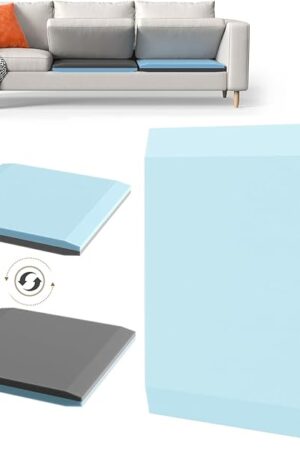 Couch Cushion Support for Sagging Cushions 20''x20'', Two in One Sofa Cushion Support to Repair Sagging Seats, Lift Saggy Seats, Extend Couch's Life, Blue & Grey 1PC