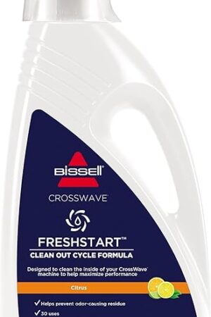 BISSELL FreshStart CrossWave Cleanout Formula, 3557, 60oz, Prevent Odor-Causing Residue, Clean inside of CrossWave Machine, Citrus