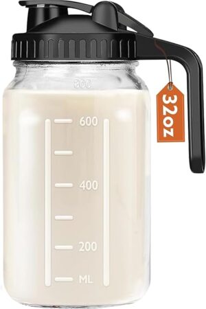 Breast Milk Pitcher 32 OZ Mason Jar Pitcher Glass Jug