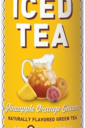 The Republic of Tea – Pineapple Orange Guava Iced Green Tea, 8 Large Quart-Sized Iced Tea Pouches, Naturally Caffeinated