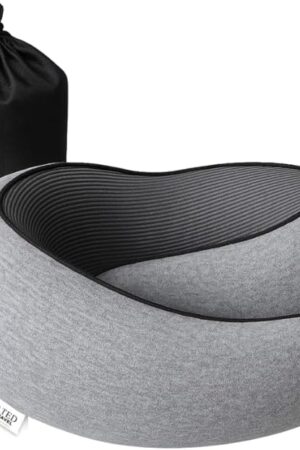 2025 Travel Neck Pillow for Airplane Sleeping by ELEVATED HOME & TRAVEL® | Premium Memory Foam Cushion | Compact 360° Head & Neck Support | Washable Cover | Must-Have Airplane Travel Essential