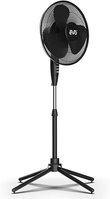 EVO 16" Aromatherapy Stand Fan – Powerful Cooling, Aroma Therapy Compatible, and Easy Assembly