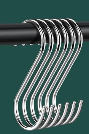 20Pcs S Hooks for Hanging,3.5 inch S Shaped Hooks for Kitchenware Pots Work Shop Utensils Clothes Bags Bathroom Towels Garden Plants