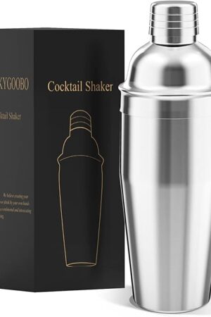 Cocktail Shaker,24 oz Martini Shaker,Drink Shaker Built-in Strainer,Professional Stainless Steel Margarita Mixer,Bartender Kit Gifts.