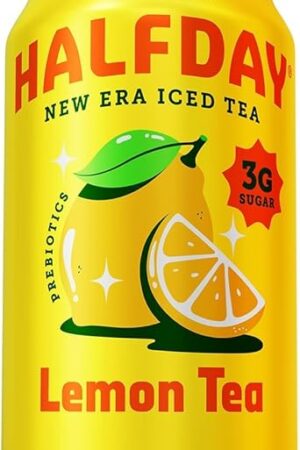 Halfday, Prebiotic Lemon Iced Tea, 12 Fl Oz Can