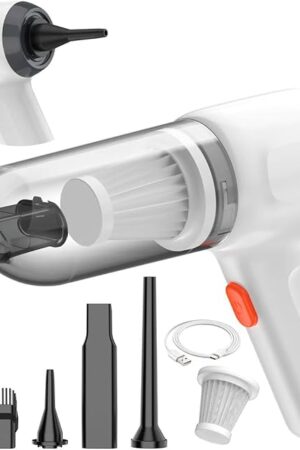 Car Vacuum Cleaner, Mini Handheld Vacuum Portable Cordless 3 in 1 Dust Buster & Air Blower & Hand Pump, 15000PA Rechargeable Small Hand Vacuum High Power for Car, Home, Office