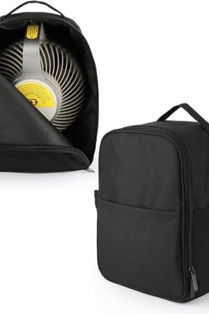 Carrying Case for Shark FlexBreeze HydroGo Fan FA05X Family Only, Portable Travel Bag Compatible with Shark FlexBreeze HydroGo Fan, Flexbreeze Hydrogo Storage Bag (Black)