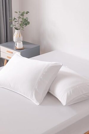 Bella Coterie | Luxury Bamboo Viscose King Size Pillowcase Set | 100% Organically Grown | Ultra Soft | Cooling | 2 Pcs [White]