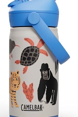 CamelBak Thrive Flip Straw Kids Bite Valve Stainless Steel Water Bottle Protect Our Pals, 12oz
