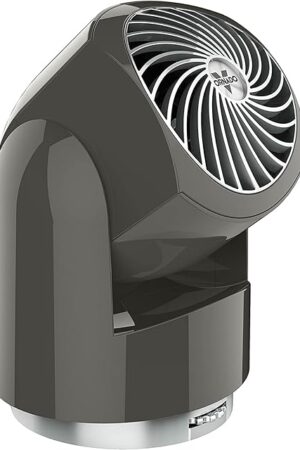 Vornado Flippi V10 Oscillating Compact Air Circulator Fan, Quiet Portable Fan for Office or Bedroom, Adjustable Head, 3 Speeds, Graphite Gray