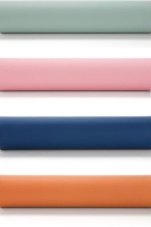 Yopay 4 Pack Silicone Rolling Pin for Baking, Non Stick Large 17 Inch Roller with Wood Handle for Tortillas Dough, Pizza, Pie, Pastries, Pasta, Cookies, Good Grips, Easy to Wash