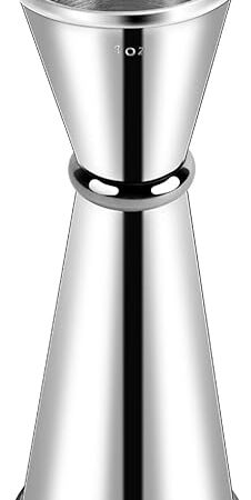 Briout Jigger for Bartending, Double Cocktail Jigger Japanese Premium 304 Stainless Steel Jigger 2 OZ 1 OZ with Measurements Inside