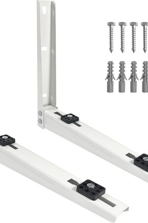 Air Conditioner Support Brackets, Mini Split Wall mounting Window AC Bracket Stand for Outdoor AC Unit 7000-15000 BTU Weather Proof Shelf to Protect from Dirt and Vandalism