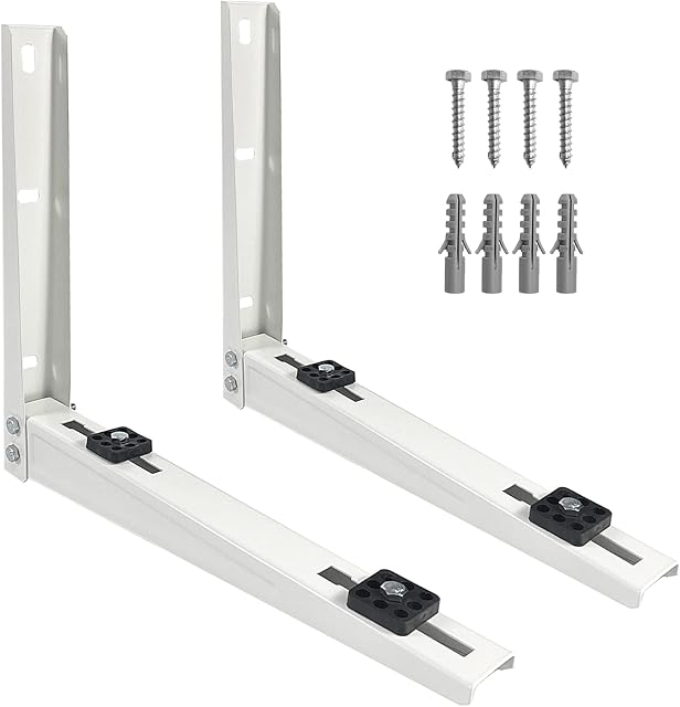 Air Conditioner Support Brackets, Mini Split Wall mounting Window AC Bracket Stand for Outdoor AC Unit 7000-15000 BTU Weather Proof Shelf to Protect from Dirt and Vandalism