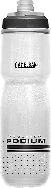 CamelBak Podium Chill Bike Insulated Squeeze Water Bottle White/Black, 24oz