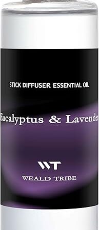 WEALD TRIBE Stick Scent Diffuser Oil Refill Eucalyptus & Lavender 4 fl oz 120ml 6 Sticks