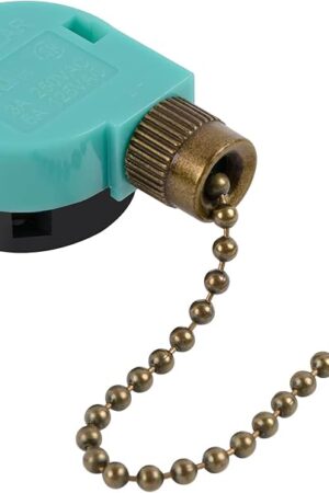 Ceiling Fan Switch ZE-268S6,3 Speed 4 Wire Ceiling Fan Pull Chain Control,Pull Chain Cord Switch Control for Ceiling Fans,Bronze