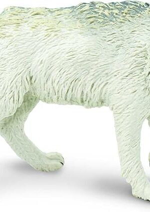The Safari Ltd. White Wolf Figurine - Realistic, Hand-Painted 3.6" Model Figure - Educational Toy for Boys, Girls & Kids Ages 3+