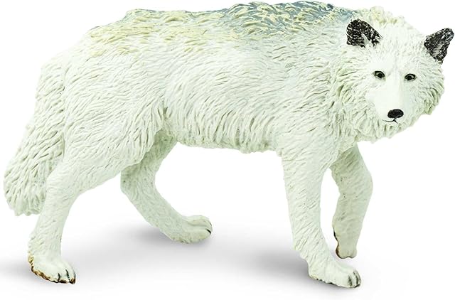The Safari Ltd. White Wolf Figurine - Realistic, Hand-Painted 3.6" Model Figure - Educational Toy for Boys, Girls & Kids Ages 3+