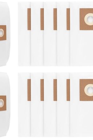 12 Pack Type Y Filter Vacuum Bags for Hoover WindTunnel Upright Style Y, Z, YZ Vacuum Cleaners, Replaces Parts 4010100Y, AH10040, 902419001