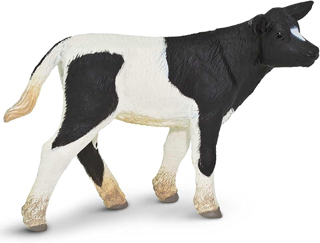 The Safari Ltd. Holstein Calf Figurine - Detailed 3.25" Plastic Model Figure - Fun Educational Play Toy for Boys, Girls & Kids Ages 3+