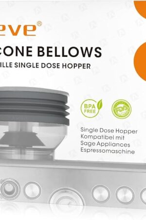 AIEVE Silicone Bellow Compatible for Breville Barista Express, Single Dose Hopper for Breville Espresso Machine,Gray