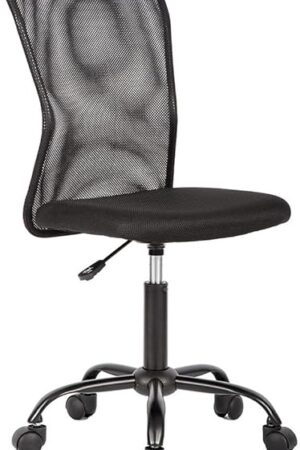 BestOffice Ergonomic Office Chair Desk Chair Mesh Computer Chair Armless Back Support Modern Executive Rolling Swivel Chair with Lumbar Support（Black）