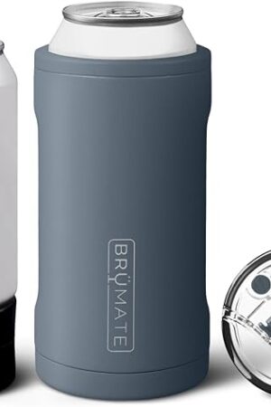 BrüMate Hopsulator Trio 3-in-1 Insulated Can Cooler for 12oz / 16oz Cans + 100% Leak Proof Tumbler with Lid | Insulated for Beer, Soda, and Energy Drinks