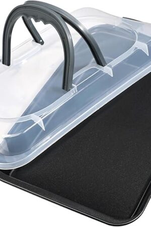Webake 9x13 Inch Baking Pan with Lid and Handle, Non-Stick Cake Pan 2-Piece Set Rectangle Cake Carrier for Transport & Serve