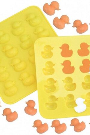 2-Pack Mini Size Rubber Duck Silicone Mold for Chocolate, Candy, Gummy, Jello, Ice Cube, Polymer Clay, Crayon Melt