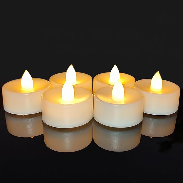 6 Pack Tea Lights Candles LED Lights Electric TeaLights