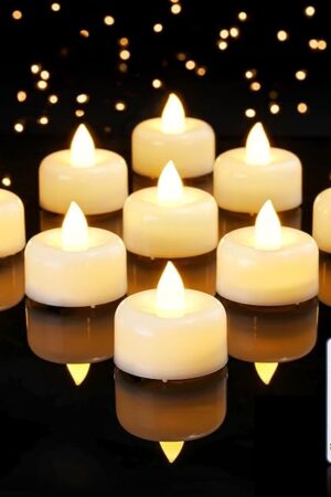 Amagic 12 Pack Remote Candles Tea Lights LED TeaLights Candles White