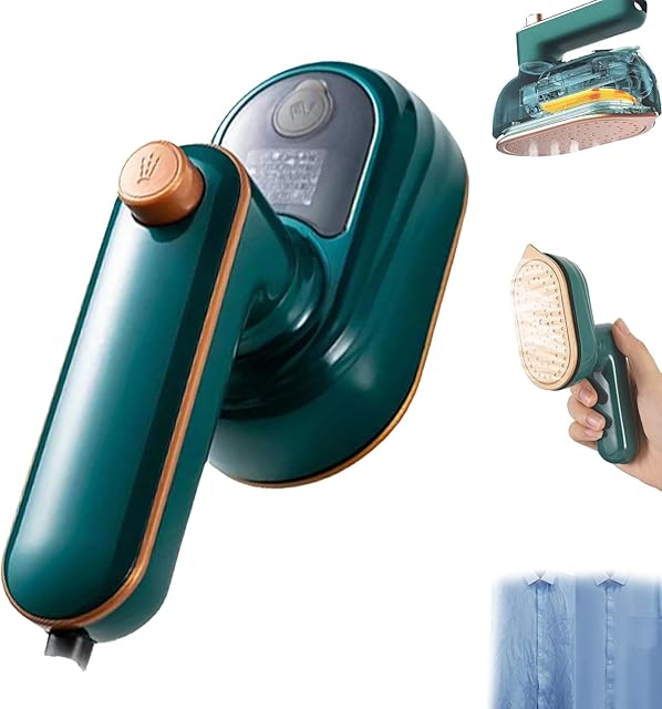 Ailsion Steam Iron, Ailsion Professional Micro Steam Iron, 2025 New Travel Steamer for Clothes Portable Mini, 180° Rotatable 30s Fast Heating with 50ml Water Tank, No Water Stains (Green)