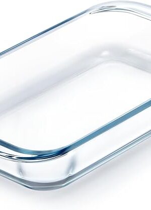 1QT Glass Baking Dish for Oven, Single Serving Glass Pan for Cooking Small Glass Casserole Dish Rectangular Baking Pan Glass Oven Bakeware