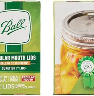 Ball Regular Mouth Mason Glass Jar Lids (24-Count), Silver