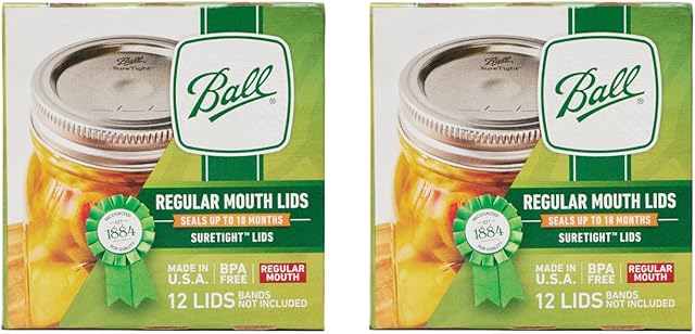 Ball Regular Mouth Mason Glass Jar Lids (24-Count), Silver