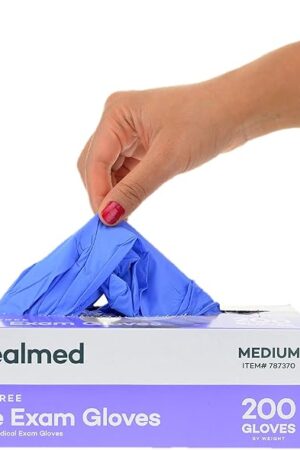 Dealmed Nitrile Medical Grade Exam Gloves, Disposable, Latex-Free, Medium (200 ct.)