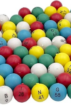 The Plastic Bingo Balls 3/5 inch Multicolored,75 Count, Perfect for Bingo Nights, Raffles, and More,Lost Bingo Ball Replacements