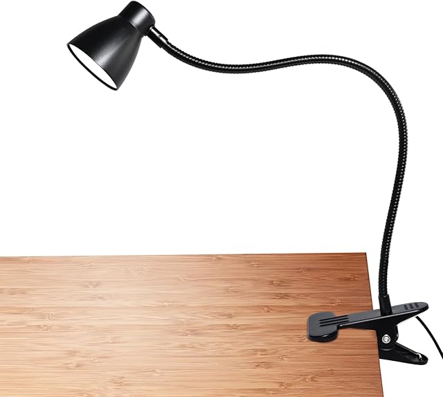 Clamp Desk Lamp Black with 10 Led Beads