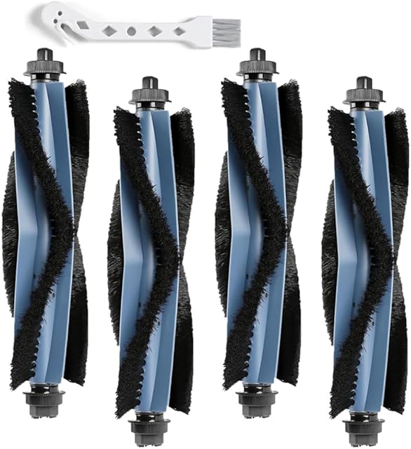 4 Pack C20 Main Brush Accessories Compatible with eufy Omni C20 Robot Vacuum, 1 Cleaning Tool