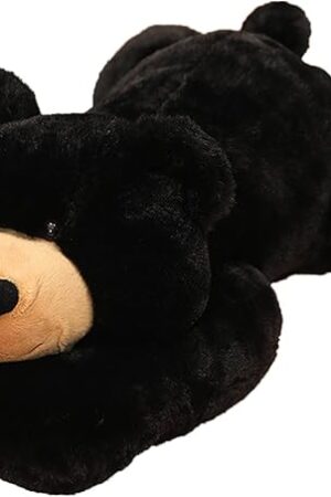 Weighted Stuffed Animals, Weighted Bear Stuffed Animal Toy Black Bear Plush Throw Pillow Gifts for Boys Girls, 11.8 inch