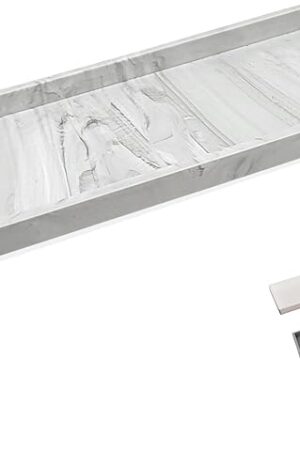 Countertop and Vanity Tray - 11.7" Silicone Bathroom Trays, Soap Trays for Kitchen Counter, Bathroom Tray Countertop Sink Organizer Accessories, Laundry Shower Makeup Mat Oil Holder Caddy
