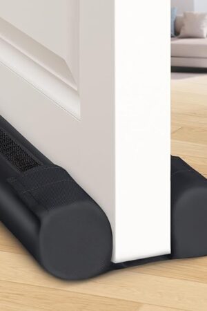 BlissTrends Door Draft Stopper Covers Gaps up to 2.36", Draft Stopper for Bottom of Door Soundproof, Windproof, Dustproof, Block Light, Insect Resistant, Under Door Draft Stopper 36 Inch (Black)
