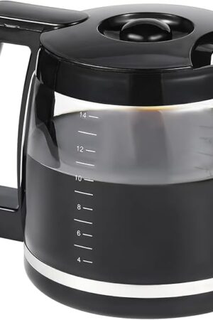 14 Cup Carafe Replacement Compatible with Cuisinart, Coffee Pot Replacement 14 Cup for DCC-3200, DCC-3200P1, DCC-2200, DCC-2600, DCC-2800, Heat-Resistant, Easy-Pour Spout