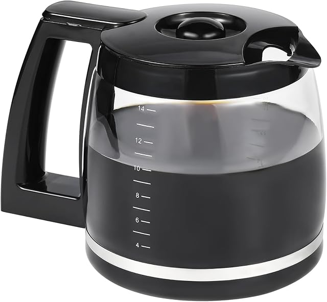 14 Cup Carafe Replacement Compatible with Cuisinart, Coffee Pot Replacement 14 Cup for DCC-3200, DCC-3200P1, DCC-2200, DCC-2600, DCC-2800, Heat-Resistant, Easy-Pour Spout